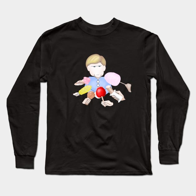 Angela Merkel's dream interview (political satire) Long Sleeve T-Shirt by shackledlettuce